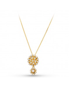 18K GARGANTILLA ORO BLANCO Y CIRCONITAS