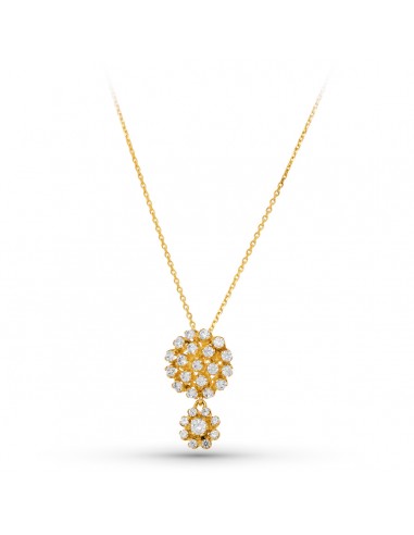 18K GARGANTILLA ORO BLANCO Y CIRCONITAS