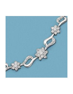 18K GARGANTILLA ORO BLANCO Y CIRCONITAS