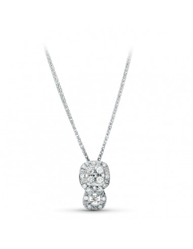 18K GARGANTILLA ORO BLANCO 42CM JUEGO NOVIA CIRCONITA MOTIVO 15X9 MM CIRCONITA