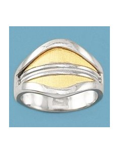 18K SORTIJA BICOLOR MATE-BRILLO