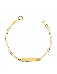 18K ESCLAVA FORZADA TALLADA 13 CM