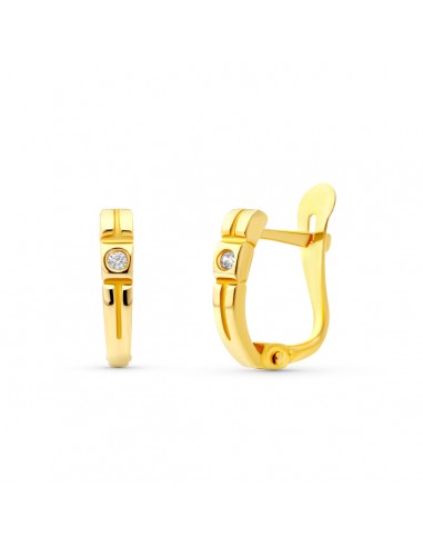 18K PENDIENTES CIRCONITA 10X2 MM