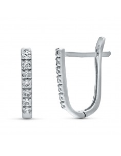 18K PENDIENTES CIRCONITA ORO BLANCO CATALAN