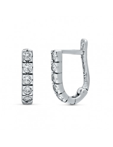 18K PENDIENTES CIRCONITA ORO BLANCO CATALAN