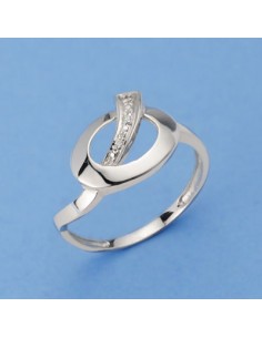 18K SORTIJA ORO BLANCO OVAL CIRCONITAS