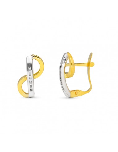 18K PENDIENTES ORO BICOLOR COMUNION CIRCONITA 14X8 MM CATALAN