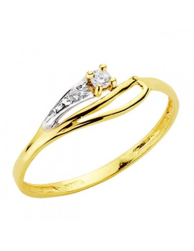 18K SORTIJA ORO AMARILLO CON CIRCONITAS. ANCHO: 5 MM