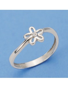 18K SORTIJA ORO BLANCO CIRCONITAS.