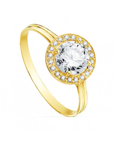 18K SORTIJA ORO AMARILLO PIEDRA 7MM CIRCONITAS
