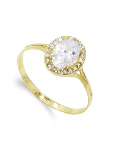 18K SORTIJA ORO AMARILLO CIRCONITA OVAL 7X5 MM