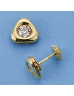 18K PENDIENTES TRIANGULO. 8 X 8 MM.