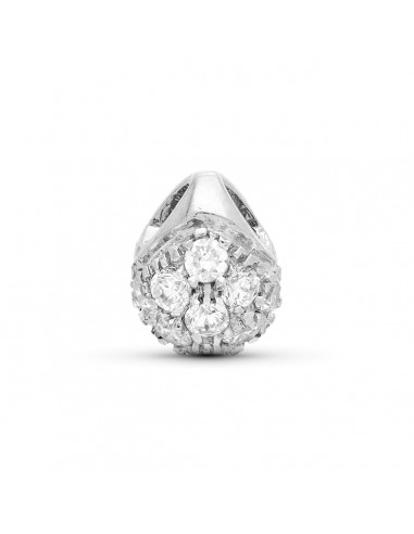 18K COLGANTE ORO BLANCO BOLA PASADA CIRCONITAS