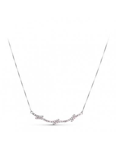 18K GARGANTILLA ORO BLANCO CIRCONITA CADENA VENECIANA