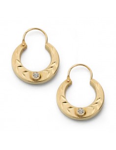 18K AROS MANCHEGAS.TALLADAS, CIRCONITA.17 MM