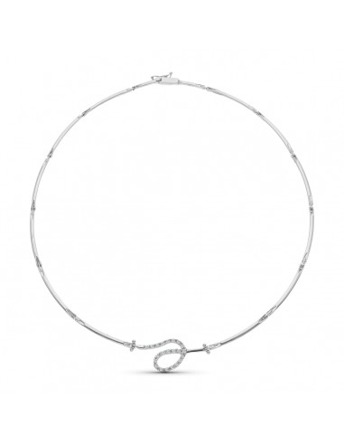 18K GARGANTILLA ORO BLANCO MOTIVO CIRCONITAS