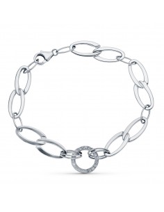 18K PULSERA ORO BLANCO 19CM