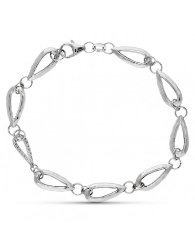 18K PULSERA ORO BLANCO CIRCONITA 19.5 CM