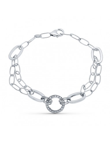 18K PULSERA ORO BLANCO 19CM