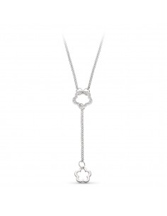 18K GARGANTILLA ORO BLANCO MOTIVO FLOR