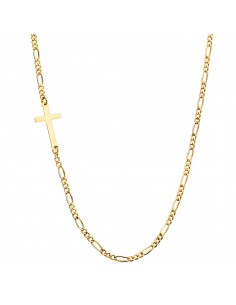18K GARGANTILLA ORO AMARILLO CON CRUZ Y CADENA CARTIER LARGO: 42CM