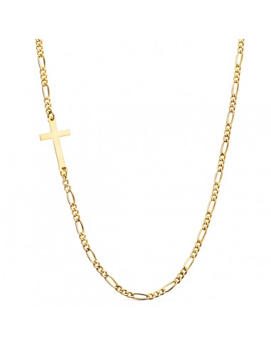 18K GARGANTILLA ORO AMARILLO CON CRUZ Y CADENA CARTIER LARGO: 42CM