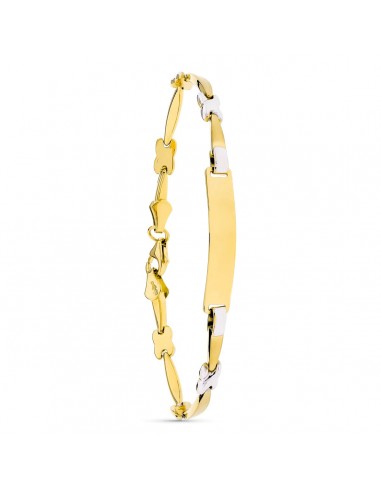 18K ESCLAVA ORO BICOLOR 18CM