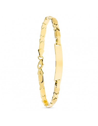18K ESCLAVA ORO AMARILLO ESTAMPADA 19CM