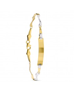 18K ESCLAVA ORO BICOLOR 18.5 CM