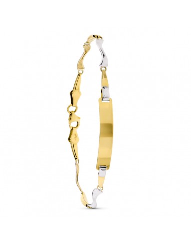 18K ESCLAVA ORO BICOLOR 18.5 CM