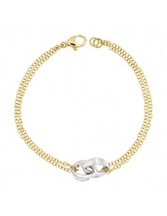 18K PULSERA BICOLOR 19.5 CM