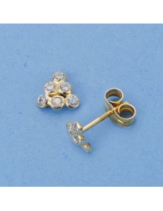 18K PENDIENTES ORO AMARILLO TRIANGULO. 6 X 6 MM.