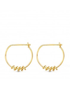 18K AROS ORO AMARILLO 13 MM MOTIVO MUELLE
