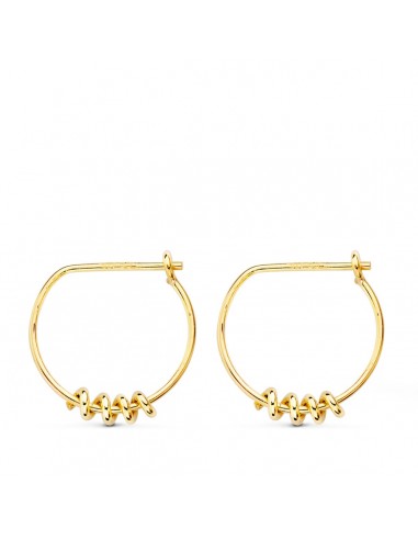 18K AROS ORO AMARILLO 13 MM MOTIVO MUELLE