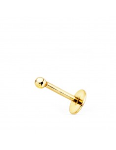 18K PIERCING OREJA ORO AMARILLO BOLA LISA 2X2 MM