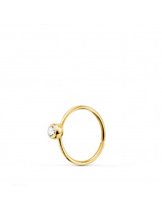 18K PIERCING ORO AMARILLO NARIZ CON CIRCONITA BOCEL 2 2MM. DIAMETRO: 8 MM