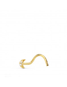 18K PIERCING ORO AMARILLO NARIZ LUNA 3 MM