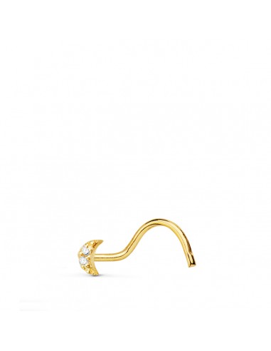 18K PIERCING ORO AMARILLO NARIZ LUNA 3 MM