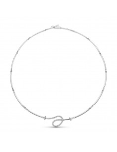 18K GARGANTILLA ORO BLANCO MOTIVO CIRCONITAS