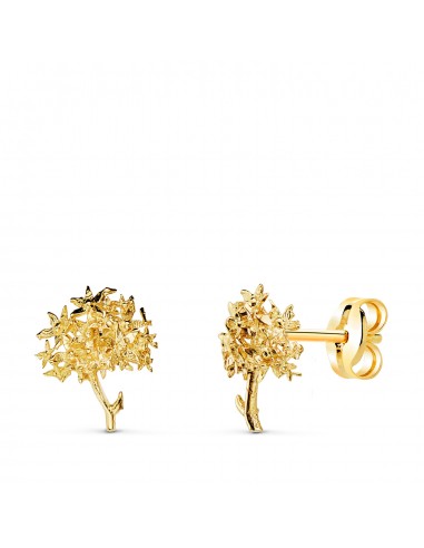 18K PENDIENTES ORO AMARILLO BIZNAGA    10 X 8 MM. CIERRE PRESION