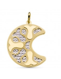 18K COLGANTE ORO BICOLOR LUNA
