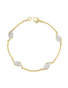 18K PULSERA BICOLOR CIRCONITAS