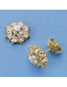 18K PENDIENTES CUAJO. 10 X 10 MM.