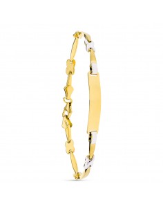 18K ESCLAVA ORO BICOLOR 18 CM.