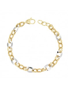 18K PULSERA BICOLOR 21 CM. 4,70 GRS