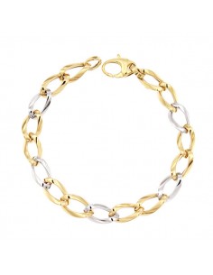 18K PULSERA BICOLOR 19 CM. 5.10 GRS.