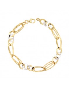 18K PULSERA BICOLOR 19,5 CM. 5,30 GRS