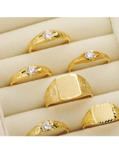 18K SOLITARIO ORO AMARILLO CADETE MACIZO BRILLO CIRCONITA 4,2 MM. ANCHO: 5 MM 2