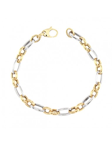 18K PULSERA BICOLOR 19,5 CM. 4,65 GRS