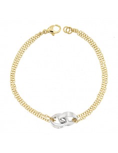18K PULSERA BICOLOR 19,5 CM